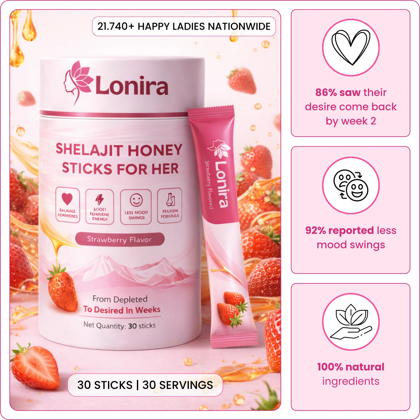 Lonira Honey Sticks